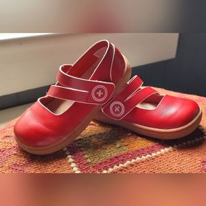 Livie and Luca Red CHERRY Leather Mary Janes, Size 9